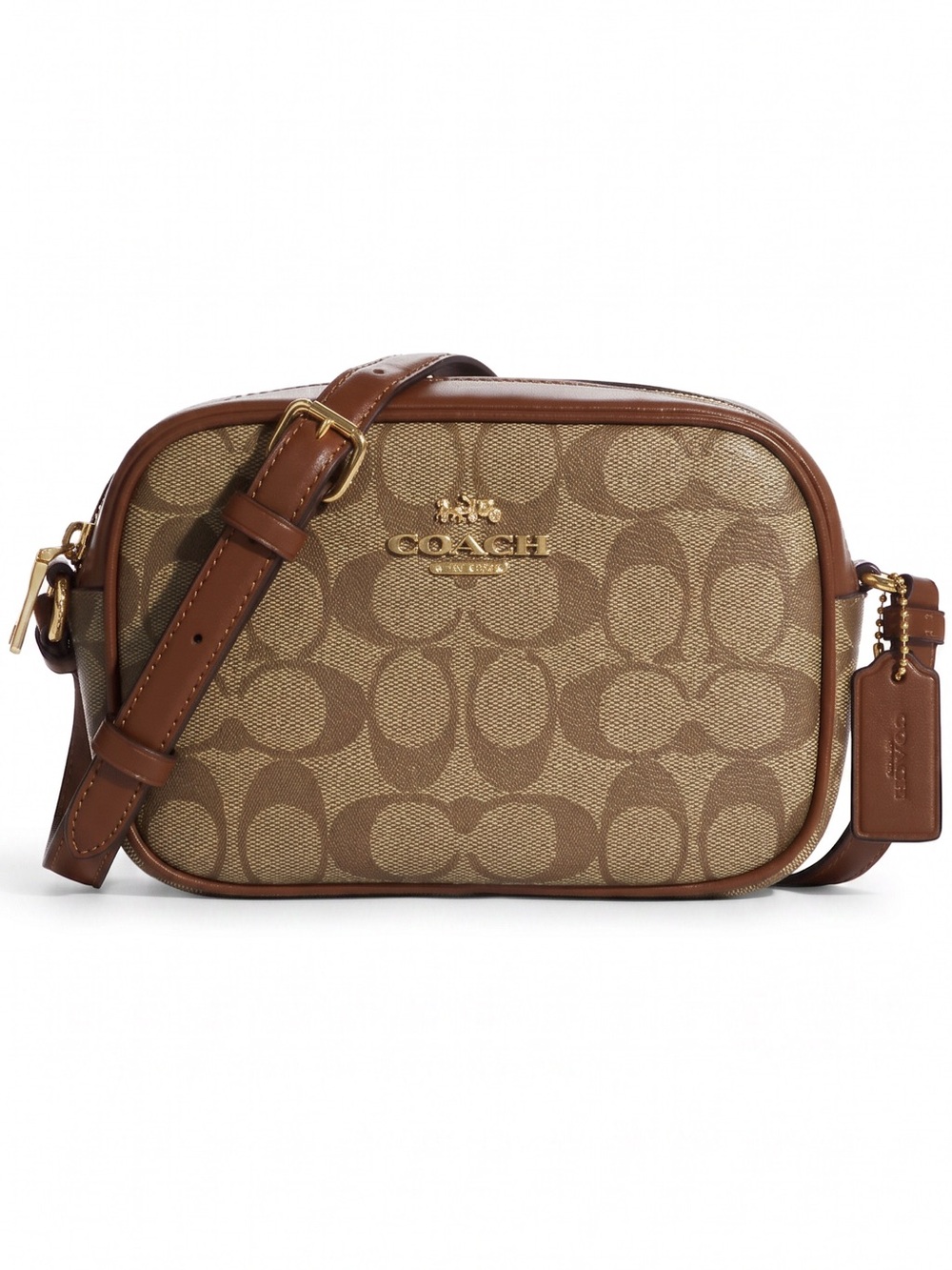 Coach Monogram Crossbody Bag - Brown Jamie New